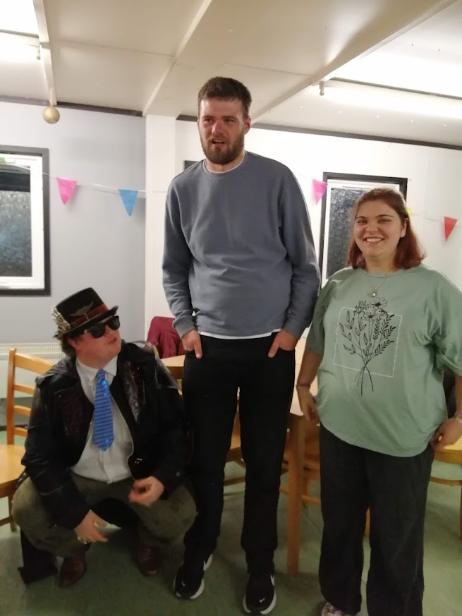 Co-workers at a social evening